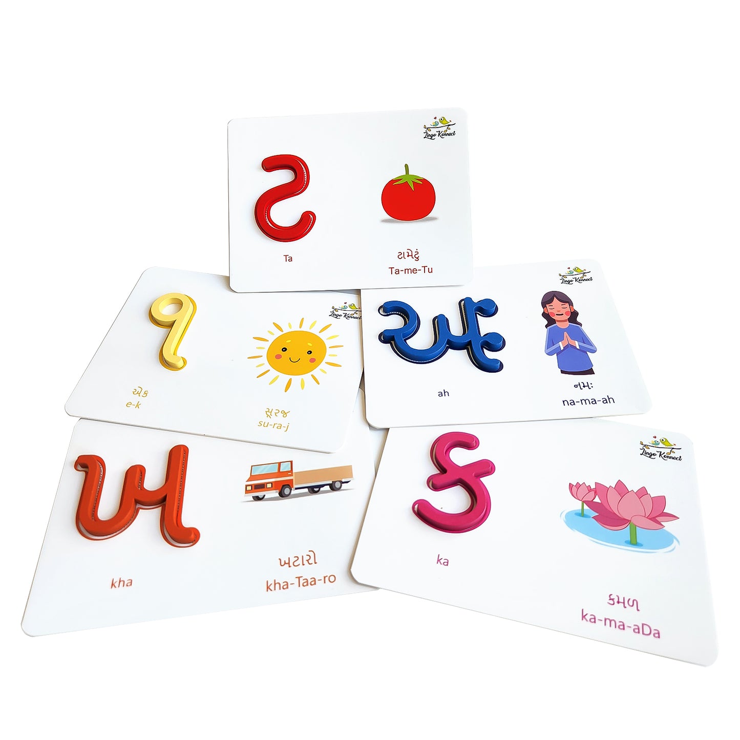 Gujarati Alphabets and Numbers Wooden Letter Puzzle