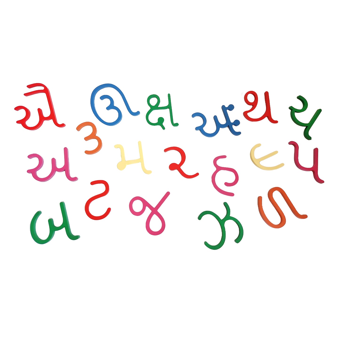 Gujarati Alphabets and Numbers Wooden Letter Puzzle